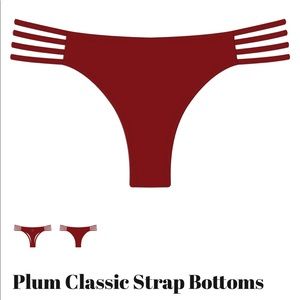 ISO- plum red boutine la bikini bottoms
